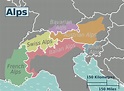 Where Are The Alps On A World Map - Map