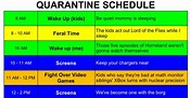 Mom's Funny Sample Quarantine Schedule For Her Kids | POPSUGAR UK Parenting