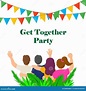 Get Together Party Invitation Card Design Stock Vector - Illustration ...