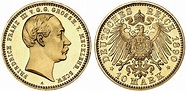 Friedrich Franz III., 1883-1897. 10 Mark 1890. J. 232.