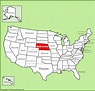 Nebraska location on the U.S. Map - Ontheworldmap.com