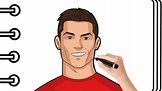 Como DIBUJAR a Cristiano Ronaldo paso a paso FACIL | Mapi Art TV - YouTube