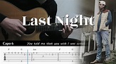 Last Night - Morgan Wallen - Fingerstyle Guitar TAB Chords - YouTube