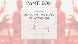 Siemowit IV, Duke of Masovia Biography - Polish prince | Pantheon
