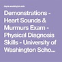 Demonstrations - Heart Sounds & Murmurs Exam - Physical Diagnosis ...