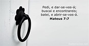 Mateus 7:7 - Versículo da Bíblia - DailyVerses.net