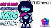 How to Draw Kris (Dark World) Deltarune - Delta Rune Pixel Art 8-Bit ...