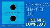 Ed Sheeran Shape Of You Official Audio MP3 Free Download - YouTube