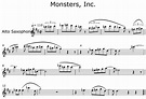 Monsters, Inc. - Sheet music for Soprano Saxophone