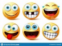 Smiley Emojis-vectorgelaatset Smileys Emoticons En Emoji Schattige ...