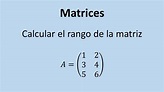 Cálculo del rango de una matriz - Ejercicio 01 - paso a paso - YouTube