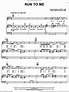 Gees - Run To Me sheet music for voice, piano or guitar [PDF]