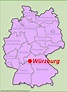 Würzburg location on the Germany map - Ontheworldmap.com