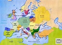 Mapa de Europa: División política hacia el año 1000 | Social Hizo