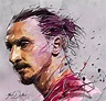 Zlatan Ibrahimović | Football player drawing, Football artwork ...