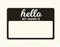 Hello My Name Is SVG Name Tag SVG Vector Image Cut File for | Etsy