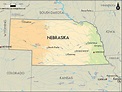 Geographical Map of Nebraska and Nebraska Geographical Maps
