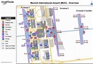 Map of Munich airport: airport terminals and airport gates of Munich