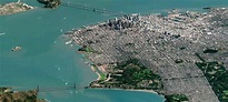 Satellite Bird's Eye View of San Francisco - Vivid Maps