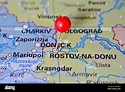 Rostov na Donu situado en el mapa con el pin rojo, Rusia Fotografía de ...