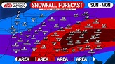 Second Call Snowfall Forecast for Sunday - Monday's Major Snowstorm ...