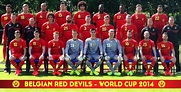 Jogadores da Bélgica posam para foto oficial da Copa do Mundo ...