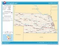 Laminated Map - Large detailed map of Nebraska state Poster 20 x 30 ...