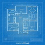 Free Vector | Blueprint design plan of a house
