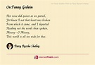 On Fanny Godwin Poem by Percy Bysshe Shelley
