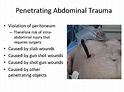 The Initial Assessment and Evaluation of Abdominal Trauma