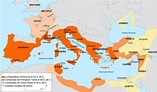 Roma antiga mapa - Roma Antiga mapa rotulada (Lazio - Itália)