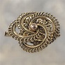 Vintage George Legros French Gold Plated Spiral Brooch
