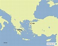 StepMap - Troja, Mykene - Landkarte für Griechenland