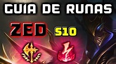 GUIA de RUNAS ZED MID S10 | League of Legends | Electrocutar y ...