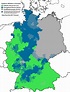 Detailed map of the religious denominations in Germany by district ...