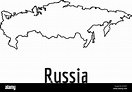 Mapa de rusia Imágenes de stock en blanco y negro - Alamy