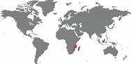 mapa de moçambique no mapa do mundo 10199395 Vetor no Vecteezy
