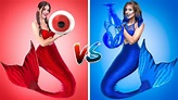 Desafío de Color: ¡Rojo vs Azul! Un Solo Color por 24 Horas - YouTube