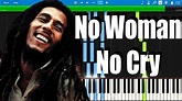 Bob Marley - No Woman No Cry | Synthesia Piano Tutorial - YouTube