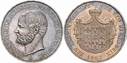 Moneta 1 Thaler Waldeck e Pyrmont (1180 - 1918) Argento 1852 Giorgio ...