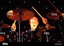 Ged Lynch playing on drums Peter Gabriel band Stock Photo - Alamy