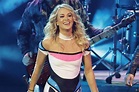 Carrie Underwood Goes Barefoot in Sparkling Bodysuit for Aerial ...