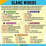 A Comprehensive Guide to Slang Words in English • 7ESL | Slang words ...