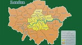 Mapa de Londres exterior y Londres interior
