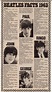 Beatles facts 1963 | The beatles, Beatles love, Beatles john
