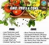 GMO's Pros & Cons | Genetically modified food, Gmo foods, Nutritious meals
