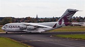 QATAR Air Force Boeing C-17 Globemaster arrivial at Maastricht Airport ...