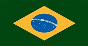 Desenho da Bandeira do Brasil ilustrada para colorir e imprimir
