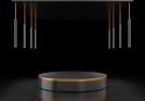 3d black presentation product pedestal, stage podium on black | Podium ...