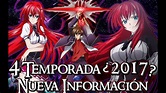 HIGH SCHOOL DXD CUARTA TEMPORADA | NUEVA INFORMACIÓN | 4° TEMPORADA ...